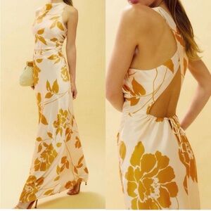 NEW size 2 Reformation Anaiis Silk Maxi Dress in Maracuya